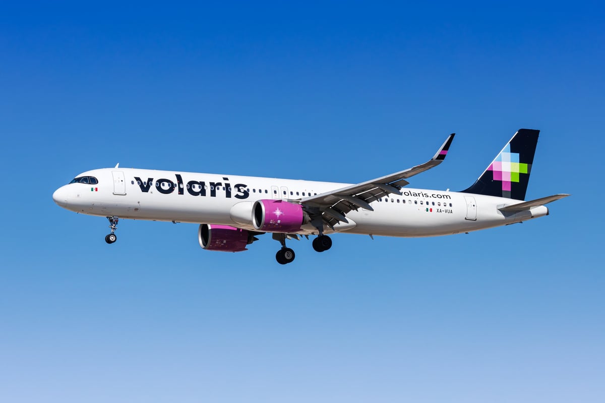 Las Vegas, United States - October 15, 2024: Volaris Airbus A321neo airplane at Las Vegas Airport in the United States.